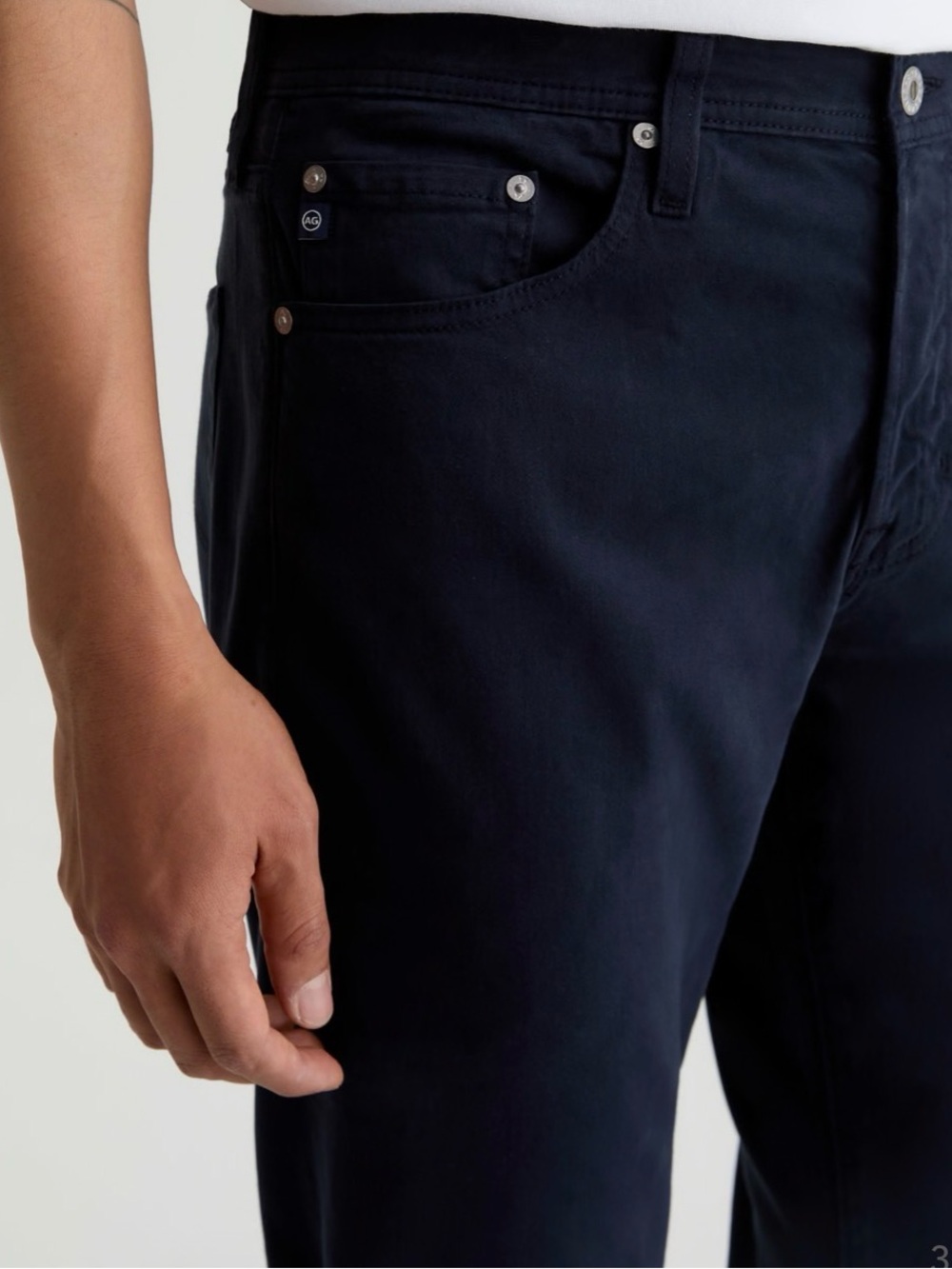 AG Everett SUD Pant Sueded Sateen Slim Straight NEW NAVY COLOR Sz 38x32
